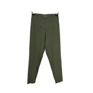 Aerie OFFLINE Real Me Leggings Womens Large High Waisted Crossover Olive Green